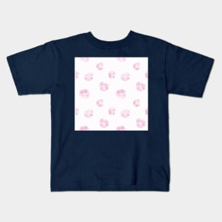 Polka shibori pink dots over light pink Kids T-Shirt